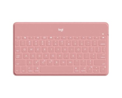 Logitech Keys to Go Teclado Bluetooth para iPhone, iPad y Apple TV - Teclas de Acesso Directo - Base para Smartphone - Ultraligero - Proteccion Antiderrames - Color Rosa