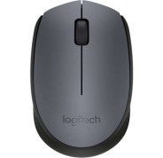 Logitech M170 Raton Inalambrico 1000dpi - 3 Botones - Uso Ambidiestro - Color Gris/Negro