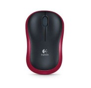 Logitech M185 Raton Inalambrico 1000dpi - 3 Botones - Uso Ambidiestro - Color Negro/Rojo