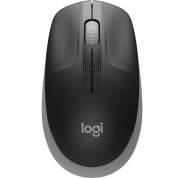 Logitech M190 Full Size Raton Inalambrico USB 1000dpi - 3 Botones - Gran Tamaño - Uso Ambidiestro - Color Negro/Gris Claro