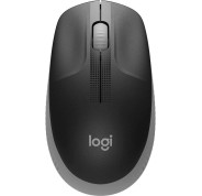 Logitech M190 Full Size Raton Inalambrico USB 1000dpi - 3 Botones - Gran Tamaño - Uso Ambidiestro - Color Negro/Gris Claro