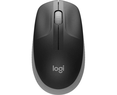 Logitech M190 Full Size Raton Inalambrico USB 1000dpi - 3 Botones - Gran Tamaño - Uso Ambidiestro - Color Negro/Gris Claro