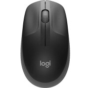 Logitech M190 Full Size Raton Inalambrico USB 1000dpi - 3 Botones - Gran Tamaño - Uso Ambidiestro - Color Negro/Gris Oscuro