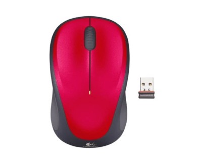 Logitech M235 Raton Inalambrico 1000dpi - 3 Botones - Uso Ambidiestro - Color Rojo