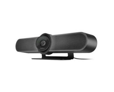 Logitech MeetUp Webcam Profesional para Streaming Ultra HD 4K Bluetooth - Microfonos y Altavoces Integrados - Campo de Vision 120º - Color Negro