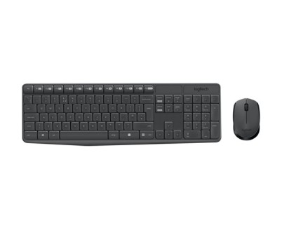 Logitech MK235 Pack Inalambrico Teclado Portugues + Raton 3 Botones - Uso Ambidiestro