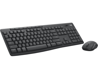 Logitech MK370 Pack Inalambrico USB Teclado Multimedia + Raton 1000dpi 3 Botones - Uso Ambidiestro - Color Negro