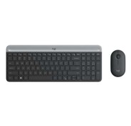 Logitech MK470 Slim Pack Inalambrico USB Teclado 12 Teclas FN + Raton 1000dpi 3 Botones - Ultafinos - Silenciosos - Uso Ambidiestro - Color Negro