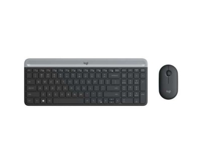 Logitech MK470 Slim Pack Inalambrico USB Teclado 12 Teclas FN + Raton 1000dpi 3 Botones - Ultafinos - Silenciosos - Uso Ambidiestro - Color Negro