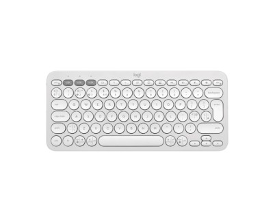 Logitech Pebble Keys 2 K380s Teclado Inalambrico - Bluetooth + RF Logi Bolt - Teclas Silenciosas de Perfil Bajo - Easy?Switch para 3 Dispositivos - Formato Mini QWERTY - Bateria hasta 36 Meses - Color Blanco