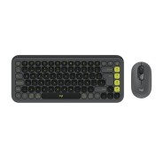 Logitech Pop Icon Combo Pack Inalambrico Teclado Multimedia + Raton - Bluetooth - Autonomia Teclado 36 Meses - Raton 24 Meses - Color Grafito y Verde
