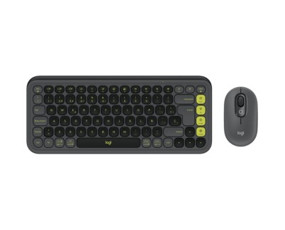 Logitech Pop Icon Combo Pack Inalambrico Teclado Multimedia + Raton - Bluetooth - Autonomia Teclado 36 Meses - Raton 24 Meses - Color Grafito y Verde