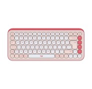 Logitech Pop Icon Keys Teclado Inalambrico - Bluetooth - Indicadores Luminosos - Autonomia hasta 36 Meses - Color Blanco y Naranja