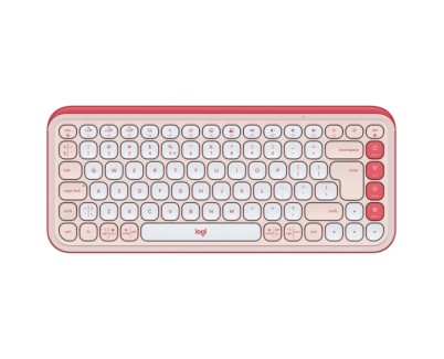 Logitech Pop Icon Keys Teclado Inalambrico - Bluetooth - Indicadores Luminosos - Autonomia hasta 36 Meses - Color Blanco y Naranja