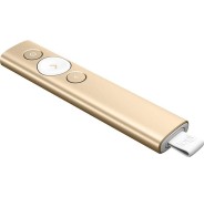 Logitech Spotlight Presentador Inalambrico - Radio de Accion 30m - Vibracion - Color Oro