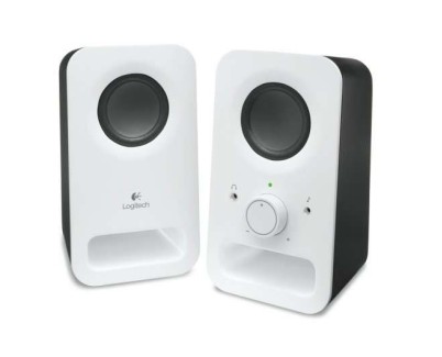 Logitech Z150 Altavoces Multimedia 2.0 6W - Entrada Jack 3.5mm - Toma de Auriculares - Cable de 1.80m - Color Blanco