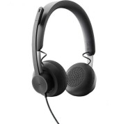 Logitech Zone Wired MS Teams Auriculares con Microfono Plegable USB-C - Diadema Ajustable - Almohadillas Acolchadas - Controles en Cable - Cable Trenzado de 1.90m - Color Negro