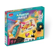 Maped Airbrush Maker Kit de Aerografo para Niños Facil de Usar con Rotuladores Maped Jungle + Pack de Recambios - Para Niños a partir de 5 Años