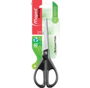 Maped Essentials Tijeras de Acero Inoxidable 17cm Simetricas - Hojas Afiladas - Mangos 60% de Plastico Recicldo - Color Negro