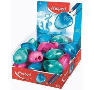 Maped I-Gloo Sacapuntas de 2 Orificios con Deposito de Gran Capacidad - Forma Ergonomica - Colores Surtidos