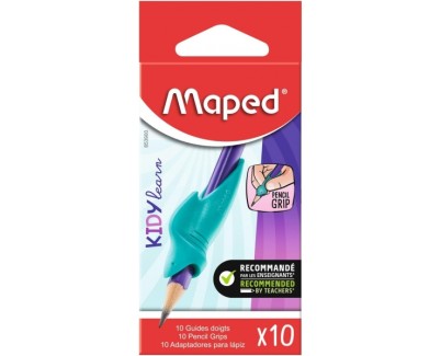 Maped Kidy Lern Pack de 10 Guias de Lapiz para Dedos - Modelo Tiburon - Guia Extraible - Apta para la Mayoria de Lapices - Para Alumnos de 3 a 7 A&ntilde;os