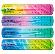 Maped Twist´n Flex Regla de Flexible 15cm - Irrompible - Doble Graduacion - Colores Degradados Aleatorios