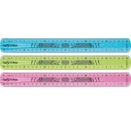 Maped Twist´n Flex Regla de Flexible 30cm - Irrompible - Doble Graduacion - Colores Aleatorios Azul, Rosa y Verde