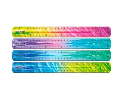 Maped Twist&acute;n Flex Regla de Flexible 30cm - Irrompible - Doble Graduacion - Colores Degradados Aleatorios