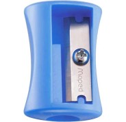 Maped Vivo Sacapuntas de Plastico con 1 Orificio - Cuchilla de Acero Afilada y Resistente - Colores Surtidos
