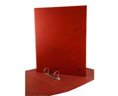 Mariola Carpeta de 2 Anillas Carton Forrado Papel Plastificado Cuero - Tamaño Folio Natural - Anillas Mixtas 40mm - Medidas 34x26x5.5cm - Color Marron