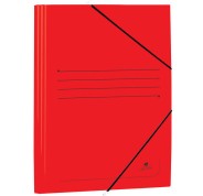 Mariola Carpeta de Carton Estucado con Solapas Folio 500gr/m2 - Medidas 34x25x1cm - Cierre con Goma Elastica - Color Rojo