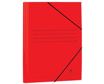 Mariola Carpeta de Carton Estucado con Solapas Folio 500gr/m2 - Medidas 34x25x1cm - Cierre con Goma Elastica - Color Rojo