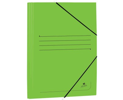 Mariola Carpeta de Carton Estucado con Solapas Folio 500gr/m2 - Medidas 34x25x1cm - Cierre con Goma Elastica - Color Verde