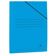Mariola Carpeta de Carton Plastificado Folio 500gr/m2 - Medidas 34x25cm - Cierre con Goma Elastica - Color Azul