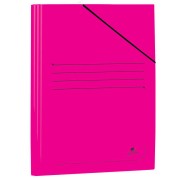 Mariola Carpeta de Carton Plastificado Folio 500gr/m2 - Medidas 34x25cm - Cierre con Goma Elastica - Color Fucsia