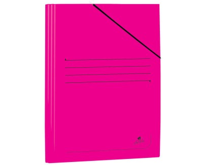 Mariola Carpeta de Carton Plastificado Folio 500gr/m2 - Medidas 34x25cm - Cierre con Goma Elastica - Color Fucsia