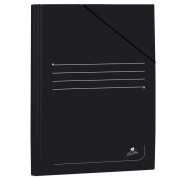 Mariola Carpeta de Carton Plastificado Folio 500gr/m2 - Medidas 34x25cm - Cierre con Goma Elastica - Color Negro