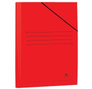 Mariola Carpeta de Carton Plastificado Folio 500gr/m2 - Medidas 34x25cm - Cierre con Goma Elastica - Color Rojo