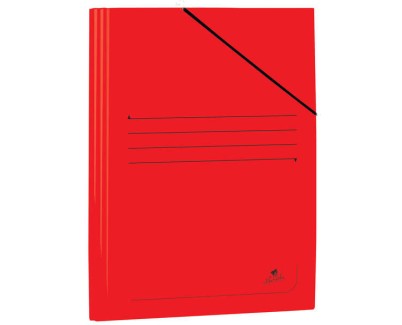 Mariola Carpeta de Carton Plastificado Folio 500gr/m2 - Medidas 34x25cm - Cierre con Goma Elastica - Color Rojo