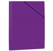 Mariola Carpeta de Carton Plastificado Folio 500gr/m2 - Medidas 34x25cm - Cierre con Goma Elastica - Color Violeta