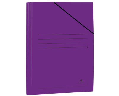 Mariola Carpeta de Carton Plastificado Folio 500gr/m2 - Medidas 34x25cm - Cierre con Goma Elastica - Color Violeta