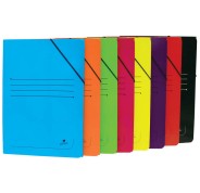 Mariola Carpeta de Carton Plastificado Folio 500gr/m2 - Medidas 34x25cm - Cierre con Goma Elastica - Colores Surtidos