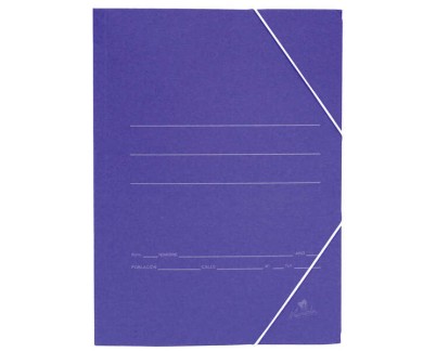Mariola Carpeta de Carton Sencilla Folio 500gr/m2 - Medidas 34x25x1cm - Cierre con Goma Elastica - Color Azul mate