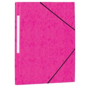 Mariola Carpeta de Carton Simil Prespan con Etiqueta en Lomo Folio 500gr/m2 - Medidas 34x25cm - Cierre con Goma Elastica - Color Fucsia