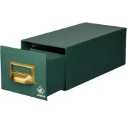 Mariola Fichero Carton Forrado en Geltex Nº1 para 500 Fichas - Medidas 125x95x250mm - Resistente y Duradero - Color Verde