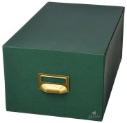 Mariola Fichero Carton Forrado en Geltex Nº5 para 500 Fichas - Medidas 250x190x250mm - Resistente y Duradero - Color Verde