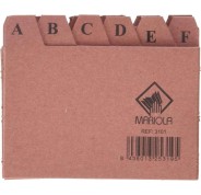 Mariola Indice A-Z Nº1 para Fichero - Medidas 95x65mm - Color Marron