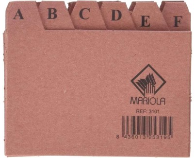 Mariola Indice A-Z N&ordm;1 para Fichero - Medidas 95x65mm - Color Marron
