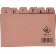Mariola Indice A-Z Nº2 para Fichero - Medidas 125x75mm - Color Marron