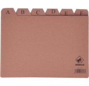 Mariola Indice A-Z Nº5 para Fichero - Medidas 215x160mm - Color Marron
